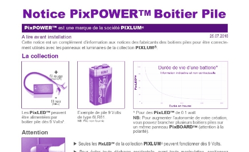 PixPOWER Boitier pile